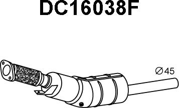 Veneporte DC16038F - сажі / частковий фільтр, система вихлопу ОГ autocars.com.ua