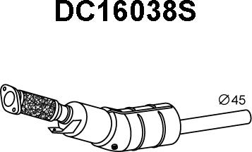 Veneporte DC16038S - сажі / частковий фільтр, система вихлопу ОГ autocars.com.ua