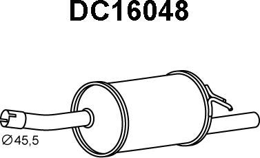 Veneporte DC16048 - Глушитель выхлопных газов, конечный autodnr.net