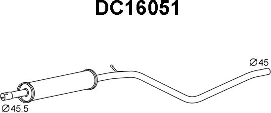 Veneporte DC16051 - Предглушітель вихлопних газів autocars.com.ua