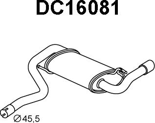 Veneporte DC16081 - Глушник вихлопних газів кінцевий autocars.com.ua