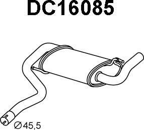 Veneporte DC16085 - Глушник вихлопних газів кінцевий autocars.com.ua