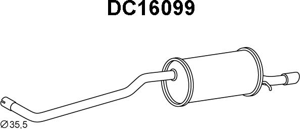 Veneporte DC16099 - Глушитель выхлопных газов, конечный autodnr.net