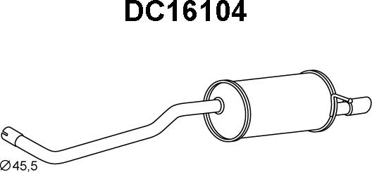Veneporte DC16104 - Глушитель выхлопных газов, конечный autodnr.net