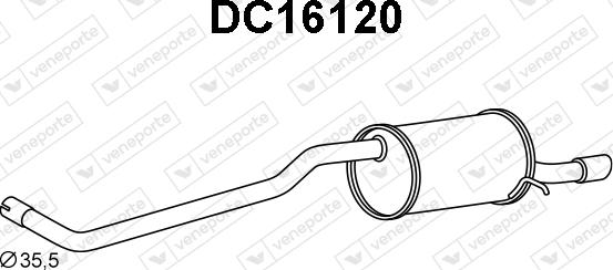 Veneporte DC16120 - Глушник вихлопних газів кінцевий autocars.com.ua