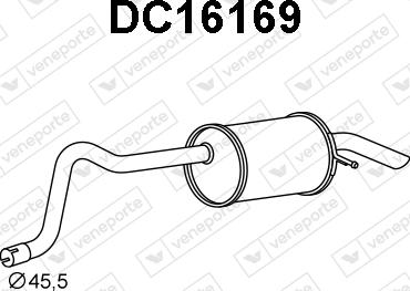 Veneporte DC16169 - Глушник вихлопних газів кінцевий autocars.com.ua