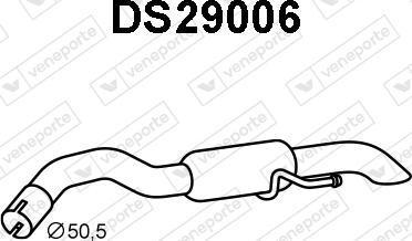 Veneporte DS29006 - Глушитель выхлопных газов, конечный avtokuzovplus.com.ua