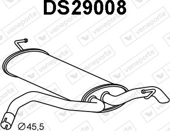 Veneporte DS29008 - Глушитель выхлопных газов, конечный avtokuzovplus.com.ua