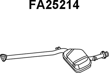 Veneporte FA25214 - Середній глушник вихлопних газів autocars.com.ua