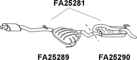 Veneporte FA25290 - Глушник вихлопних газів кінцевий autocars.com.ua