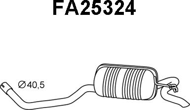 Veneporte FA25324 - Глушник вихлопних газів кінцевий autocars.com.ua