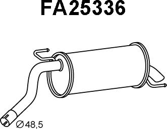 Veneporte FA25336 - Глушник вихлопних газів кінцевий autocars.com.ua