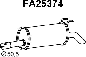 Veneporte FA25374 - Глушник вихлопних газів кінцевий autocars.com.ua