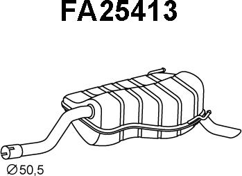 Veneporte FA25413 - Глушник вихлопних газів кінцевий autocars.com.ua