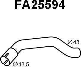 Veneporte FA25594 - Труба вихлопного газу autocars.com.ua