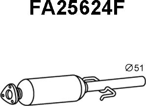 Veneporte FA25624F - Сажевый / частичный фильтр, система выхлопа ОГ avtokuzovplus.com.ua