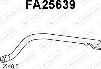 Veneporte FA25639 - Труба вихлопного газу autocars.com.ua