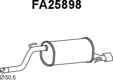 Veneporte FA25898 - Глушитель выхлопных газов, конечный autodnr.net