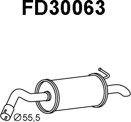 Veneporte FD30063 - Глушитель выхлопных газов, конечный avtokuzovplus.com.ua