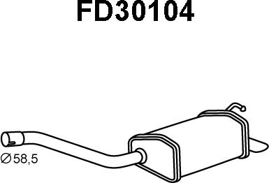 Veneporte FD30104 - Глушитель выхлопных газов, конечный avtokuzovplus.com.ua