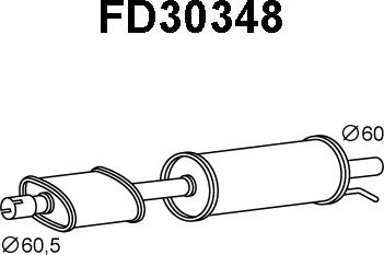 Veneporte FD30348 - Глушитель выхлопных газов, конечный avtokuzovplus.com.ua