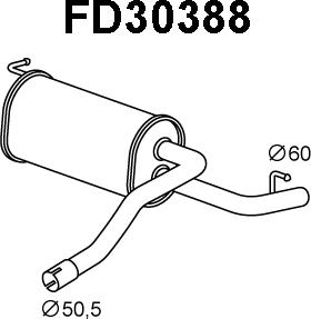 Veneporte FD30388 - Глушитель выхлопных газов, конечный avtokuzovplus.com.ua