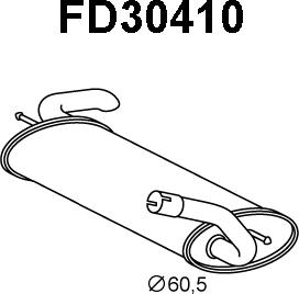 Veneporte FD30410 - Глушитель выхлопных газов, конечный avtokuzovplus.com.ua