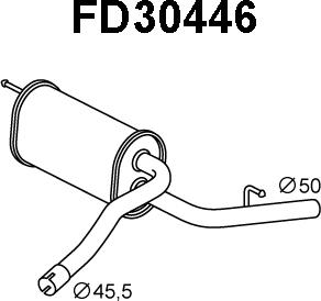 Veneporte FD30446 - Глушник вихлопних газів кінцевий autocars.com.ua