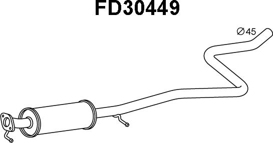 Veneporte FD30449 - Предглушитель выхлопных газов avtokuzovplus.com.ua