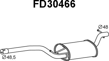 Veneporte FD30466 - Средний глушитель выхлопных газов avtokuzovplus.com.ua