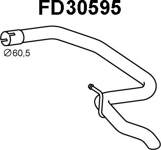 Veneporte FD30595 - Труба вихлопного газу autocars.com.ua