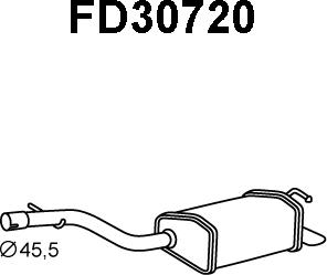 Veneporte FD30720 - Глушитель выхлопных газов, конечный avtokuzovplus.com.ua