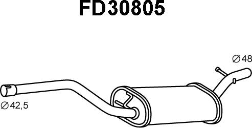 Veneporte FD30805 - Средний глушитель выхлопных газов autodnr.net