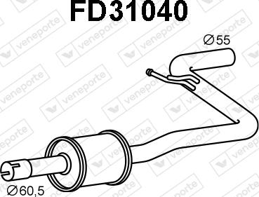 Veneporte FD31040 - Предглушитель выхлопных газов avtokuzovplus.com.ua