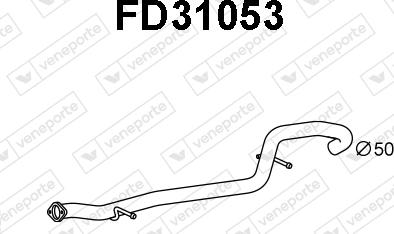 Veneporte FD31053 - Труба выхлопного газа avtokuzovplus.com.ua