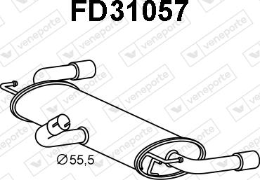 Veneporte FD31057 - Глушитель выхлопных газов, конечный autodnr.net
