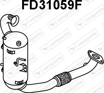 Veneporte FD31059F - Сажевый / частичный фильтр, система выхлопа ОГ avtokuzovplus.com.ua