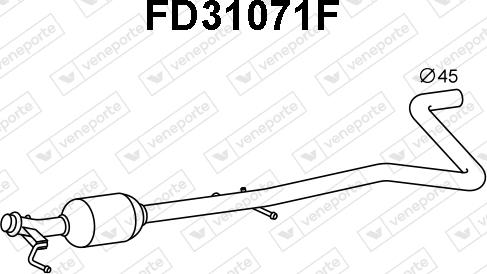 Veneporte FD31071F - сажі / частковий фільтр, система вихлопу ОГ autocars.com.ua