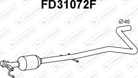 Veneporte FD31072F - сажі / частковий фільтр, система вихлопу ОГ autocars.com.ua