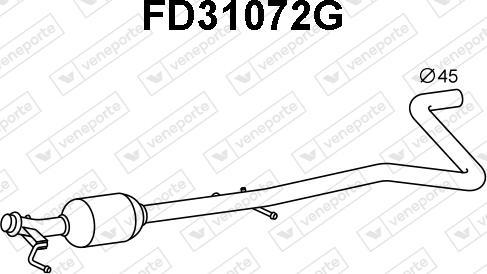 Veneporte FD31072G - сажі / частковий фільтр, система вихлопу ОГ autocars.com.ua