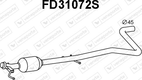 Veneporte FD31072S - сажі / частковий фільтр, система вихлопу ОГ autocars.com.ua