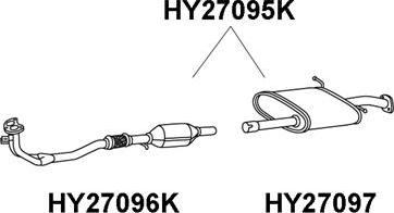 Veneporte HY27095K - Каталізатор autocars.com.ua