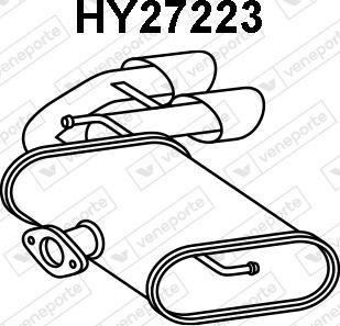 Veneporte HY27223 - Глушник вихлопних газів кінцевий autocars.com.ua