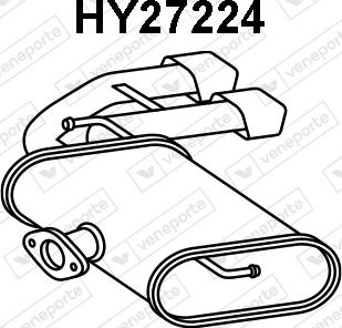 Veneporte HY27224 - Глушник вихлопних газів кінцевий autocars.com.ua