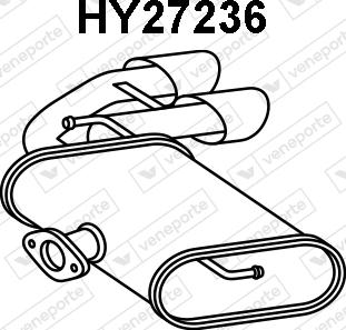 Veneporte HY27236 - Глушник вихлопних газів кінцевий autocars.com.ua