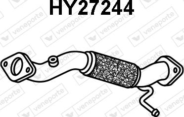 Veneporte HY27244 - Труба вихлопного газу autocars.com.ua