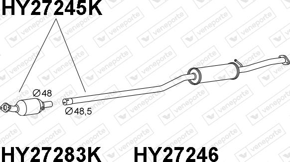 Veneporte HY27245K - Каталізатор autocars.com.ua
