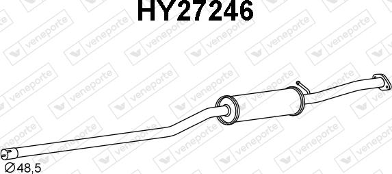 Veneporte HY27246 - Предглушітель вихлопних газів autocars.com.ua