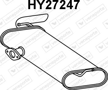 Veneporte HY27247 - Глушник вихлопних газів кінцевий autocars.com.ua
