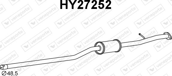 Veneporte HY27252 - Предглушитель выхлопных газов avtokuzovplus.com.ua